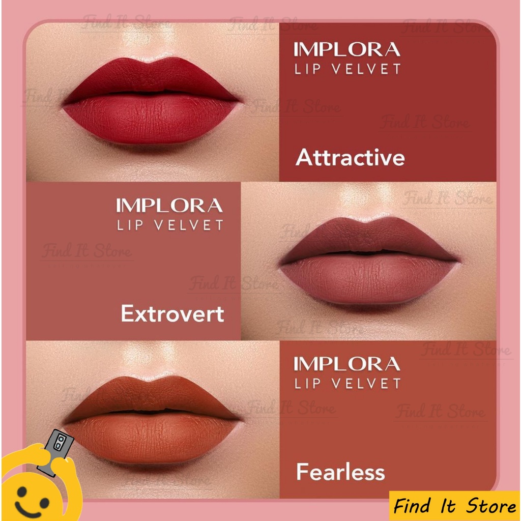 Implora Lip Velvet | Lip Cream Lip Cream Velvet Matte | BPOM