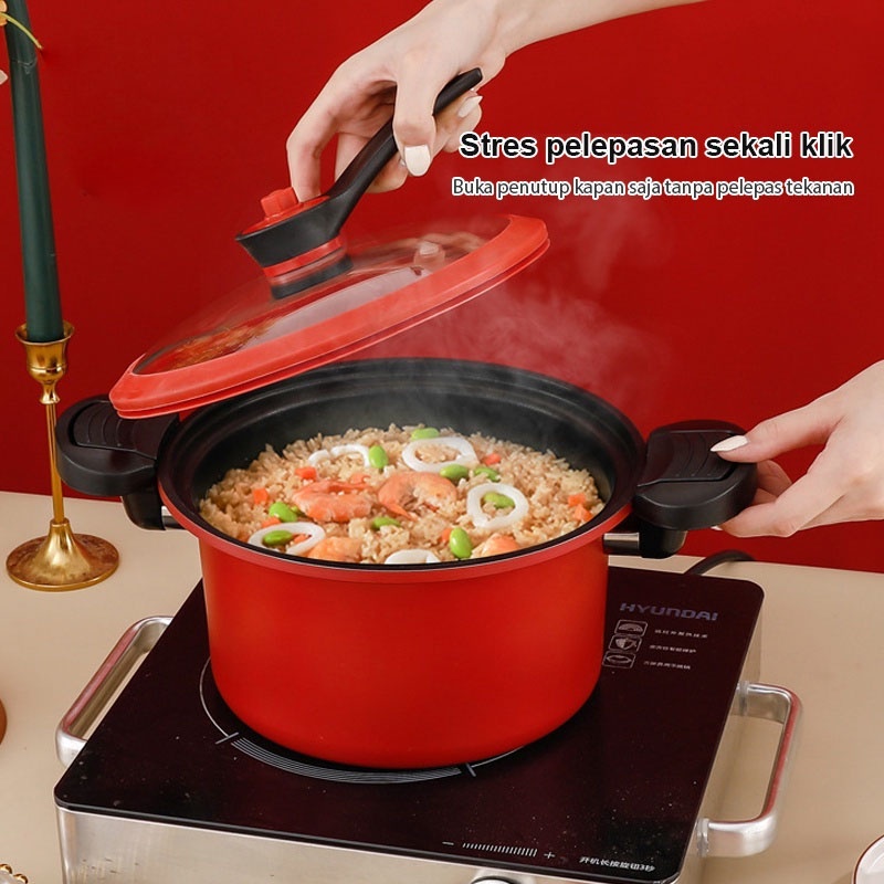 Panci Presto Micro Pressure Pot UK 24CM/ PRESSURE COOKER POT 3.5Liter / Panci Presto Teflon 3,5L Viral / Panci Kedap Udara