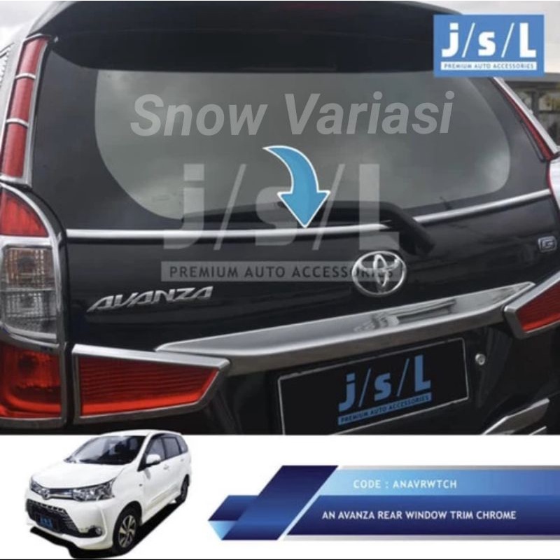 Grand All new Avanza Xenia list kaca belakang chrome 2012 - 2020 veloz