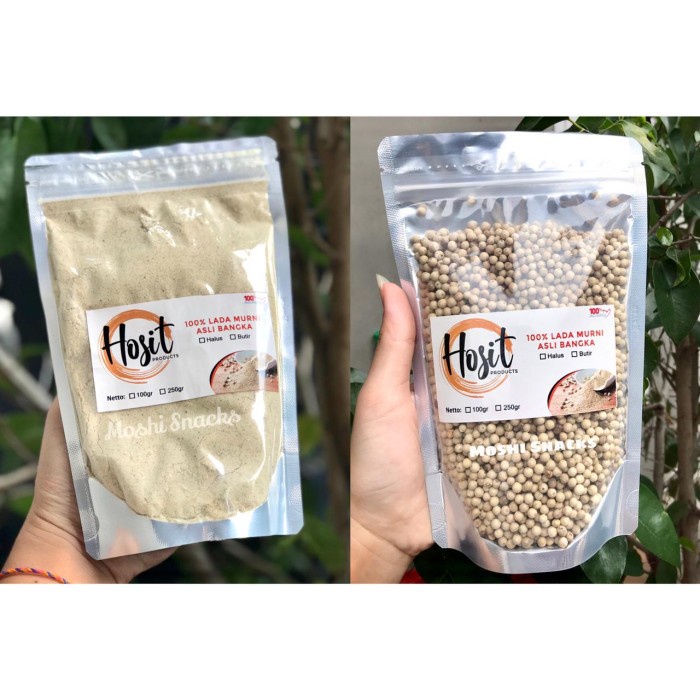 

Siap Kirim Lada Putih Bangka Hosit Asli 250Gr / Merica Putih / Lada Bubuk Butir - Butir