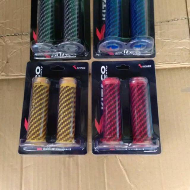 Handgrip /HandFat Karet transparan Karbon merk KITACO