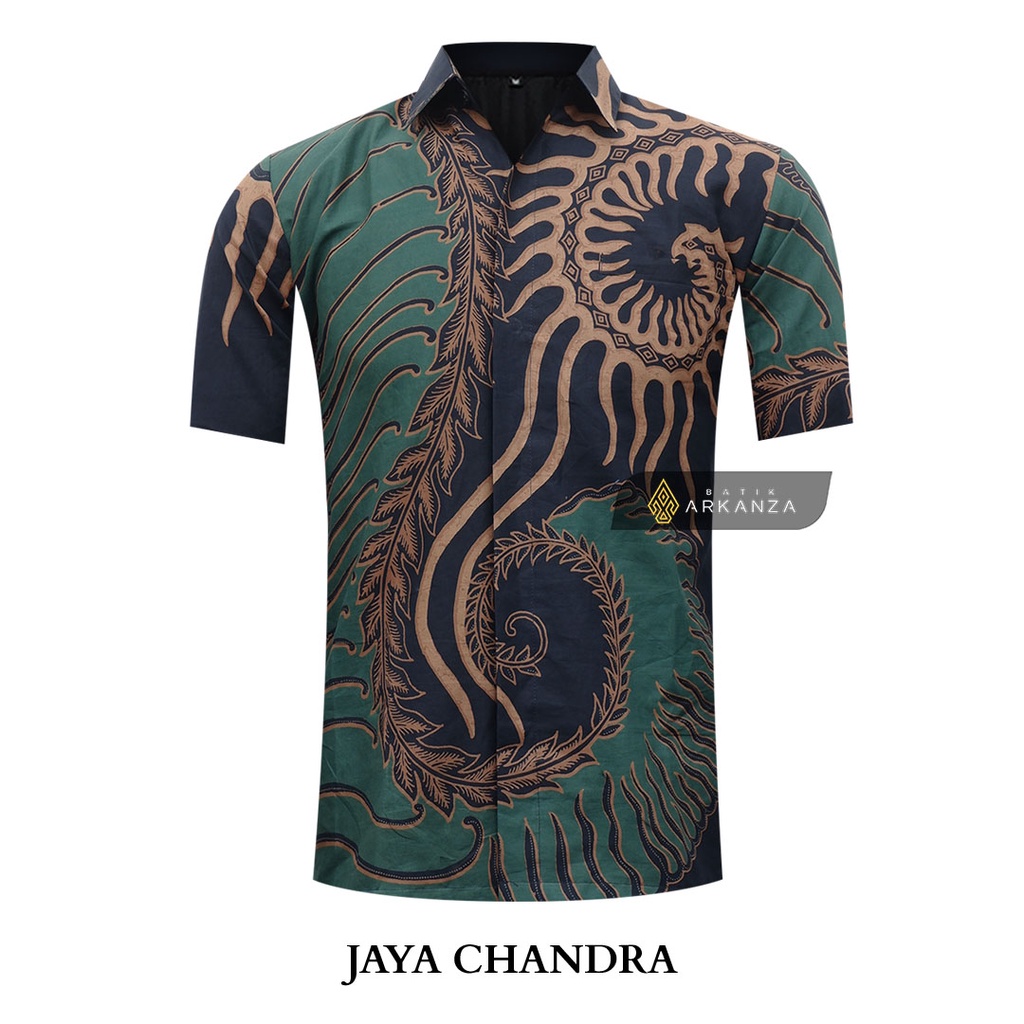 BATIK ARKANZA Motif JAYA CHANDRA Kemeja Batik Pria Lengan Panjang
