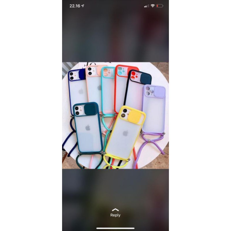 Xiaomi redmi 9T softcase sleding plus tali baut case redmi 9T plus tali gantungan hp