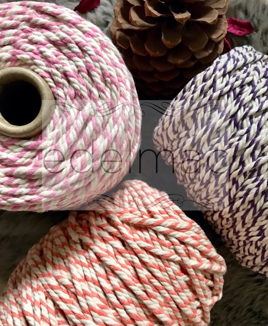 Tali Katun Macrame Belang Warna twist