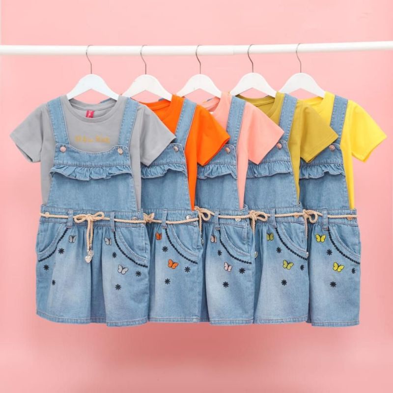 OVERALL JEANS ANAK / FLOWKIDS PREMIUM OVERALL JEANS Size : 2-10T