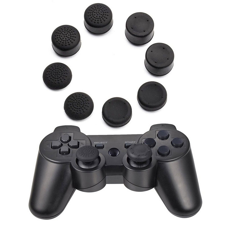 8pcs Cap Thumbstick Grip Bahan Silikon Untuk Controller Ps4