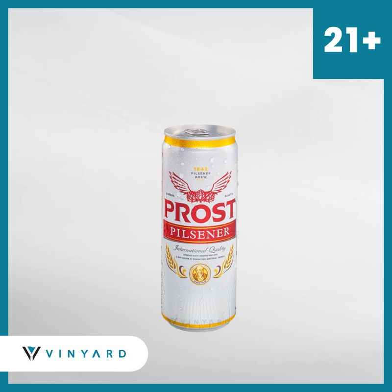 Prost Pilsener Can 320 ml ( Original &amp; Resmi By Vinyard )