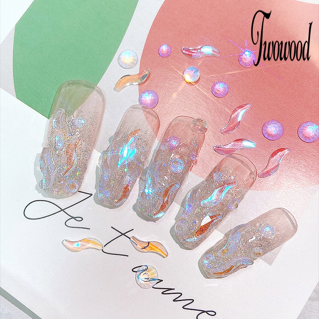 Dekorasi Kuku Bentuk Irregular Bahan Resin Anti Air Untuk Nail Art