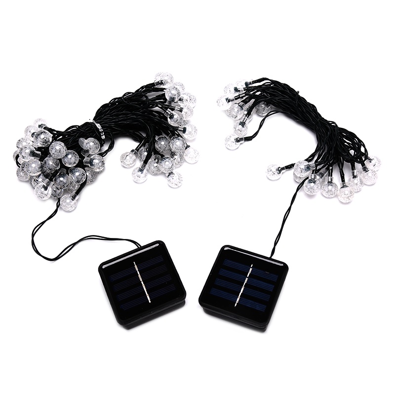 {LUCKID}Solar Powered Bulbs Led String Lights for Outdoor Lighting Courtyard Street