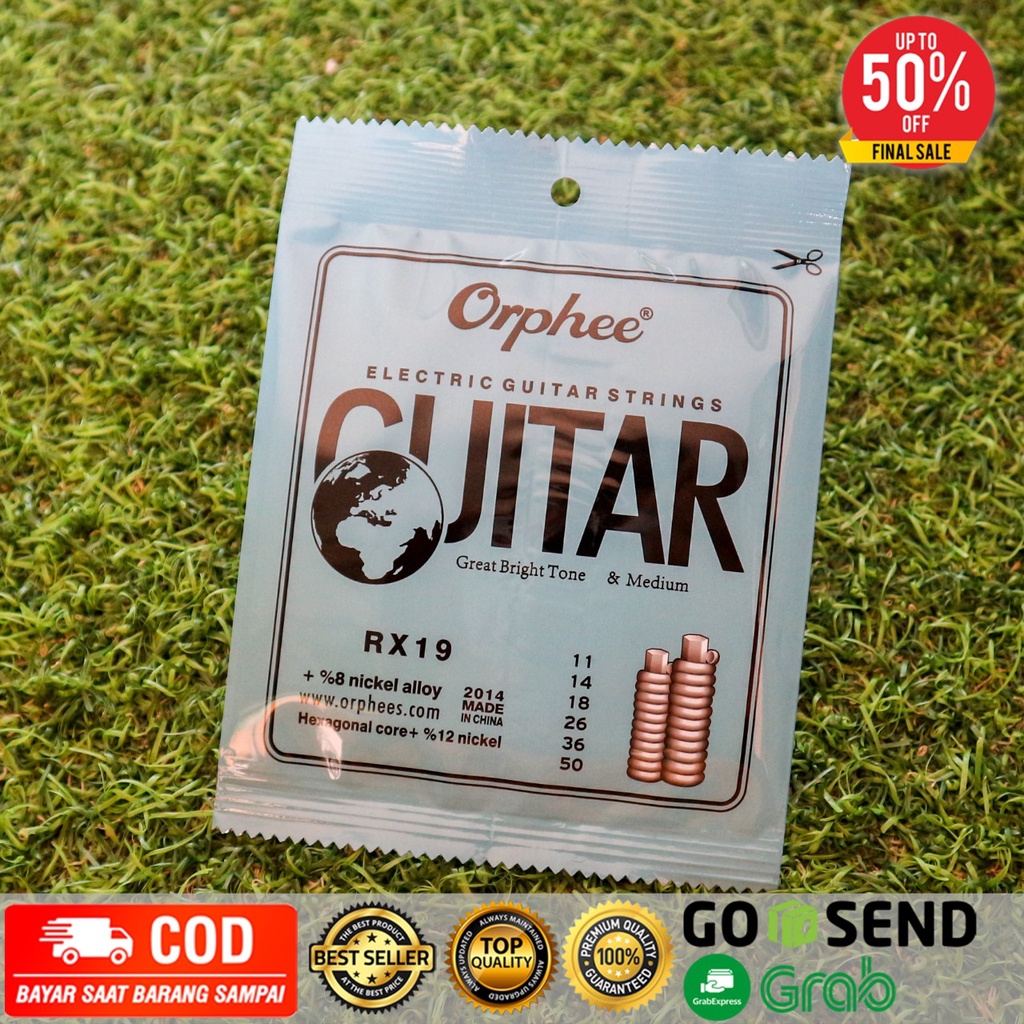 Senar Gitar Elektrik / Electric Guitar - Orphee RX19 Medium Light (1 set)