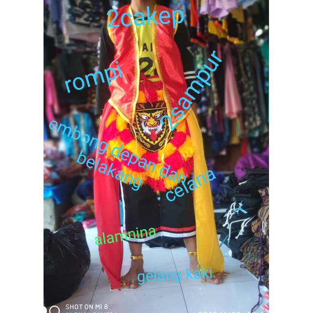 Setelan bujang ganong rompi celana baju bujang ganong untuk dewasa komplit