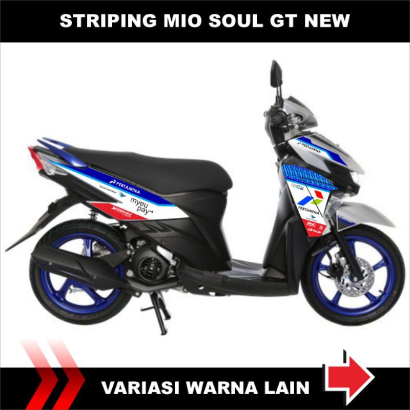 Striping Sticker Decal Variasi Yamaha Mio soul GT New Motip Mandalika Racing Team