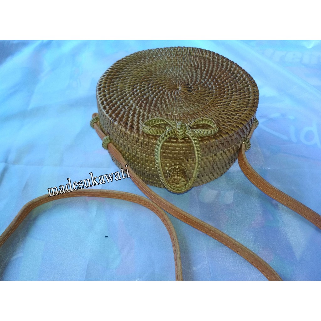 Tas rotan bali diameter 15cm