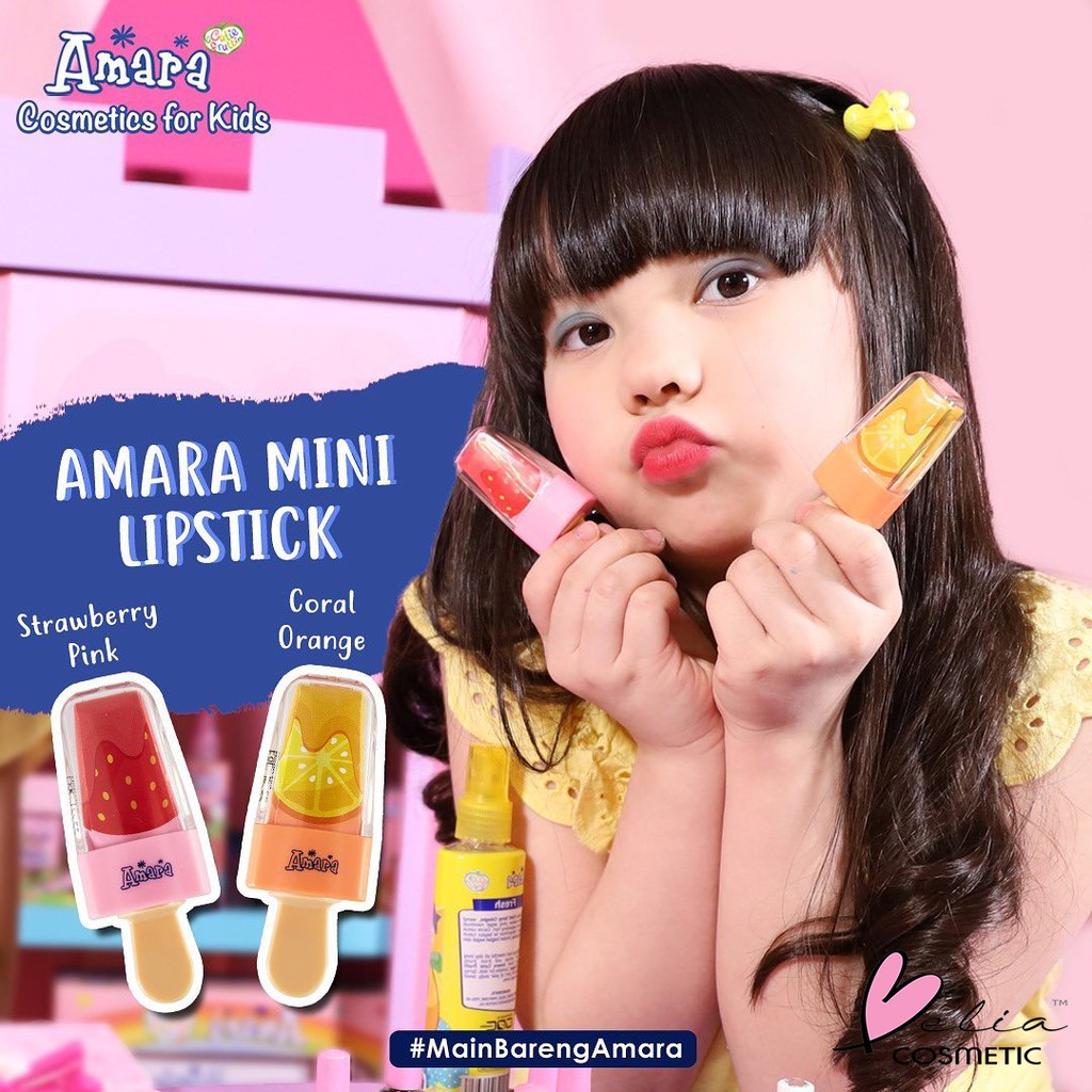 ❤ BELIA ❤ AMARA Mini Lipstick (✔️BPOM) Kosmetik untuk anak-anak by Purbasari