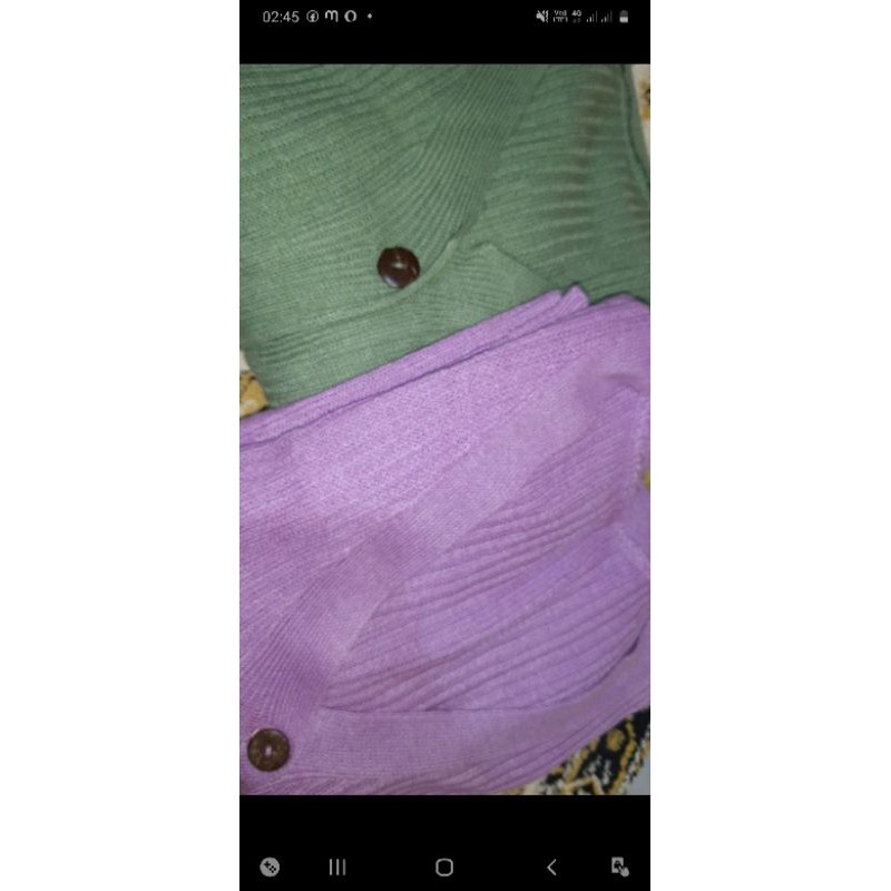 Cardi rajut hijau mint best quality crop