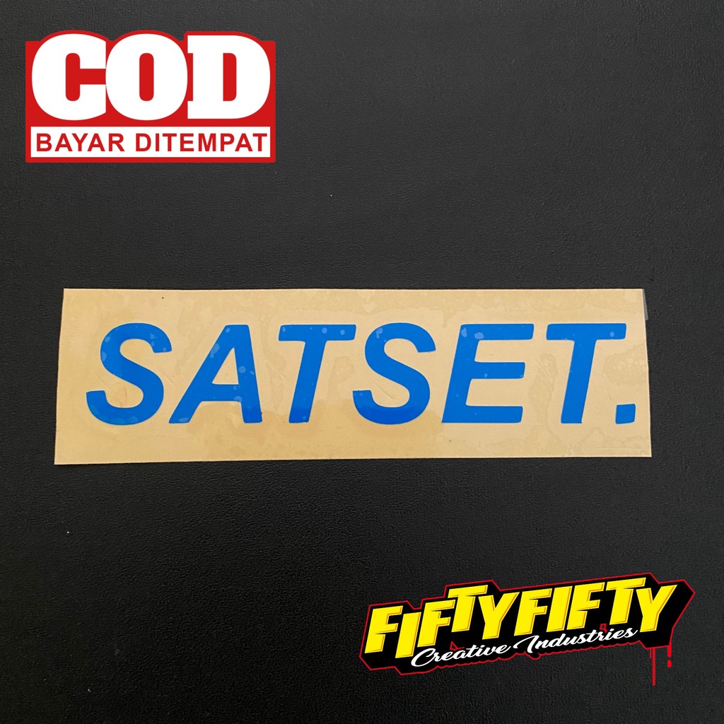 Stiker SATSET Stiker Cutting Reflektif Mantul Cahaya