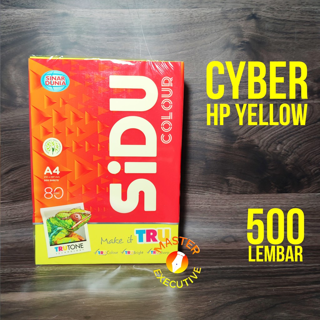 [Rim  - 500 Lembar] Sinar Dunia SiDu Color Kertas A4 80 gsm Cyber HP Yellow