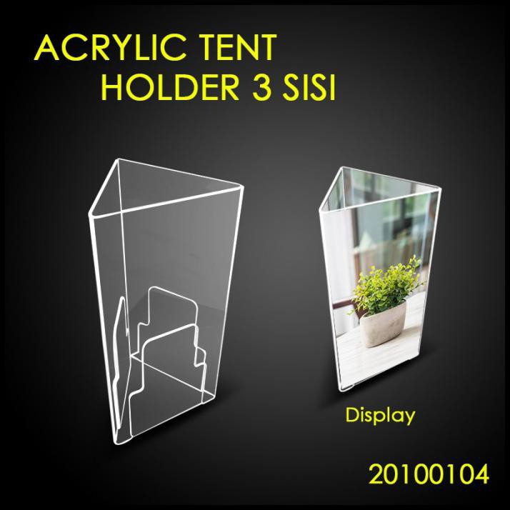 

Acrylic / Tempat Brosur Akrilik 3 Sisi Ukuran 21Cm X 10Cm Tebal 2Mm