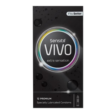 (NCS) PRIVASI TERJAMIN !!! Kondom Vivo Extra Sensation isi 12 / KONDOM GERIGI ECERAN 3PC