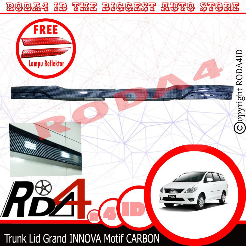 Trunk Lid Model ORI Ganti Grand New Innova Full CARBON