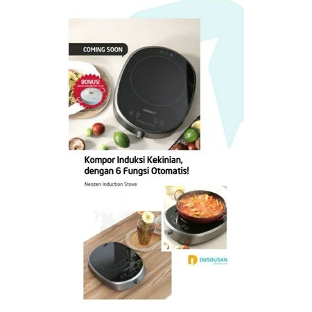 Neozen Induction Stove Kompor Induksi Listrik 100 - 990 Watt 6 Fungsi