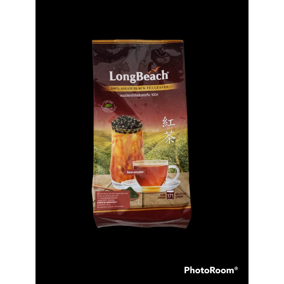 LongBeach Assam Black Tea Leaves 500 gr Teh Hitam Taiwan Milk Tea Original Thailand