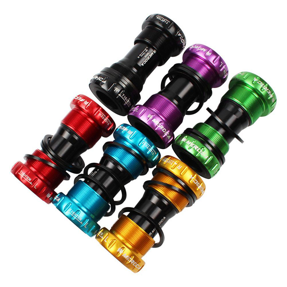 LANFY Colorful Bottom Brackets Integrated Center Axle Bottom Axle Hollow BB Screw-in Threaded Mountain Bike MTB Bicycle Parts/Multicolor