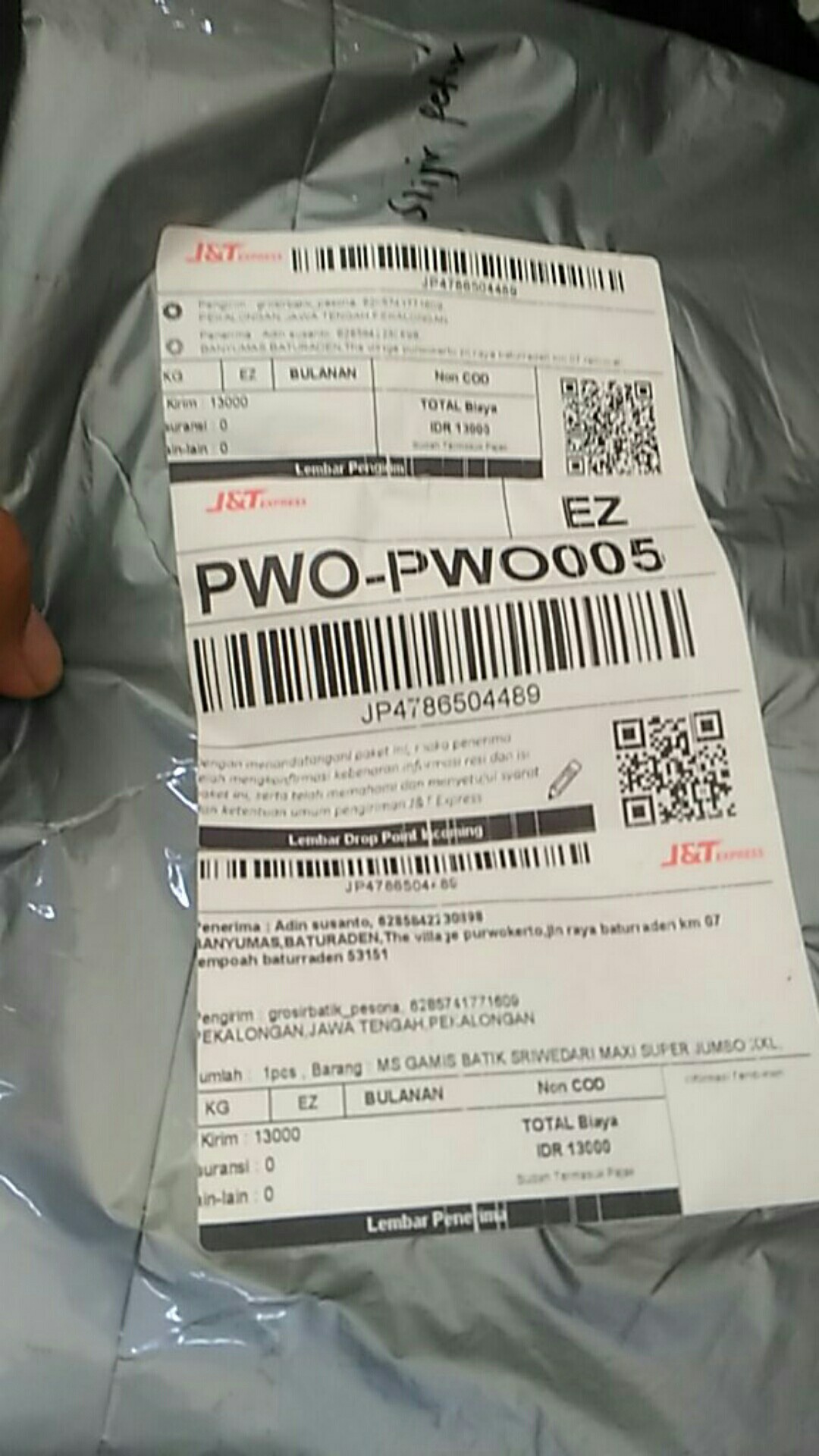 Ms Gamis Batik Sriwedari Maxi Super Jumbo Xxl