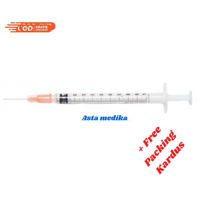 Terumo Spuit 1cc With Needle 26G x 1/2&quot; Disposable Syringe 1cc With Needle 26G Terumo / Alat Suntik 1cc Suntikan 1ml Terumo BOX
