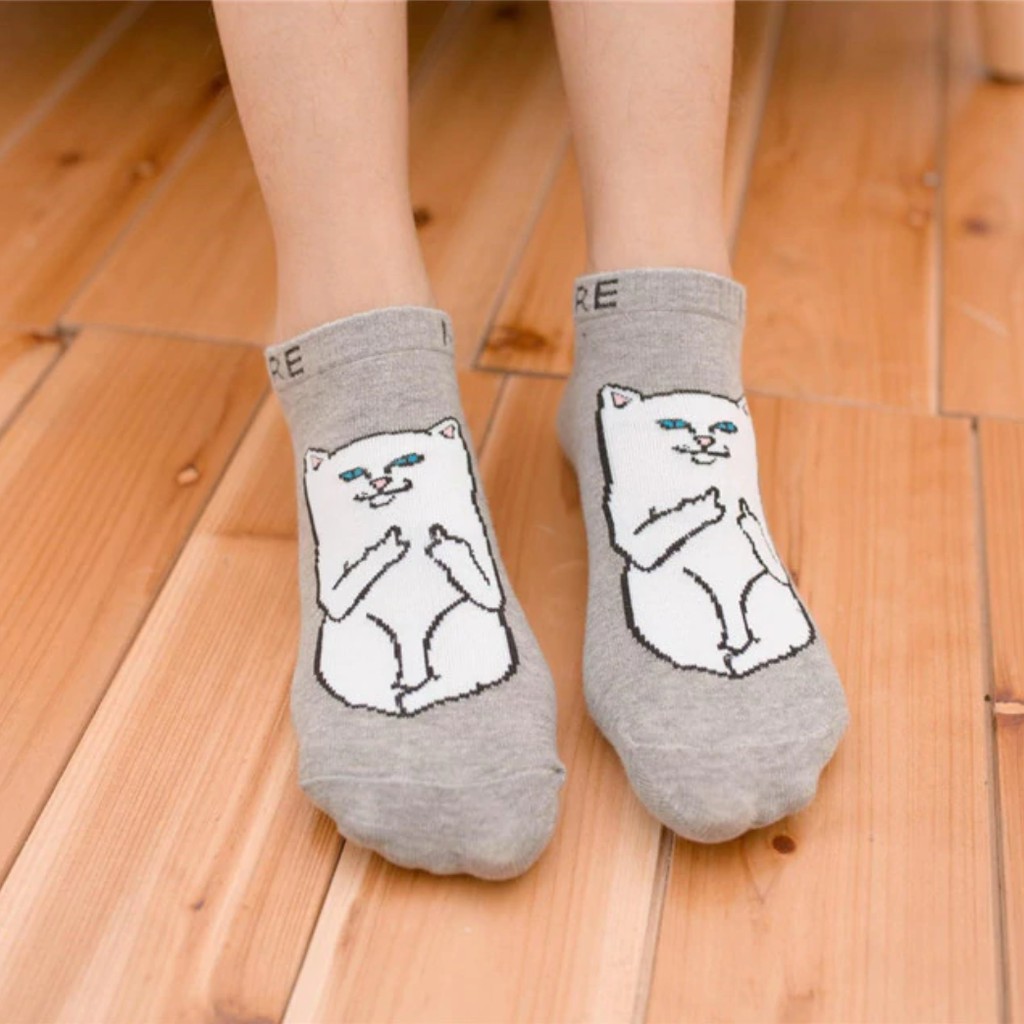 RIPnDIP NEW GREY Unisex Ankle Socks - Kaos Kaki Lucu - GREY
