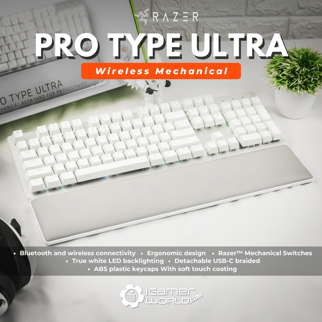 Razer Pro Type Ultra US Wireless Mechanical Keyboard for Productivity