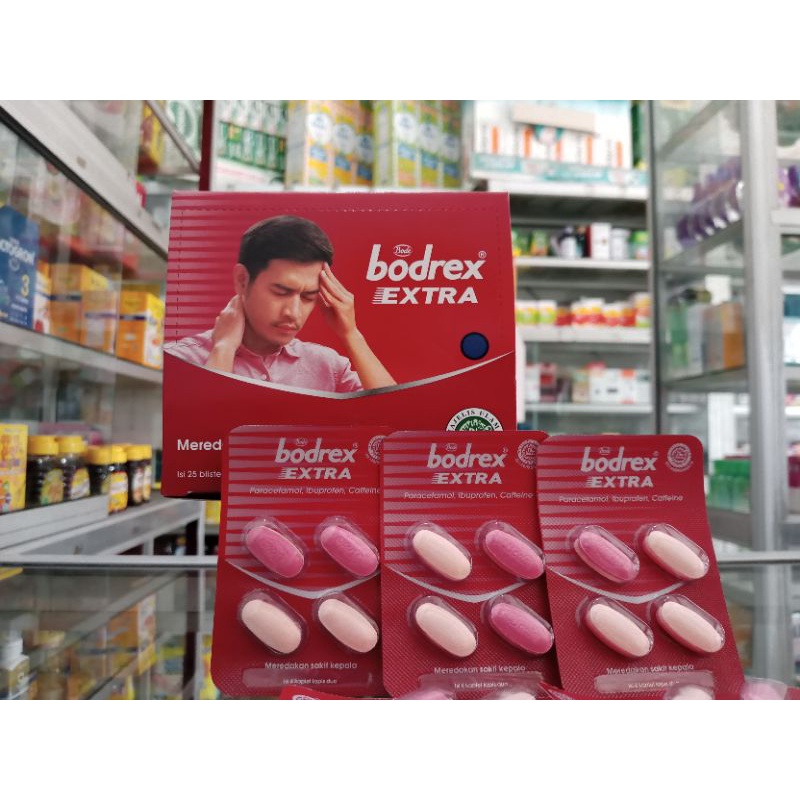 BODREX EXTRA 1 STRIP @4 TABLET | Obat Sakit Kepala - ED 06/2026