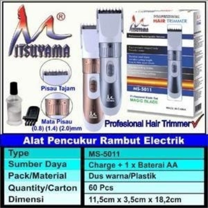 Alat/Mesin Cukur Mitsuyama/Hair Trimmer Rechargeable MS-5011