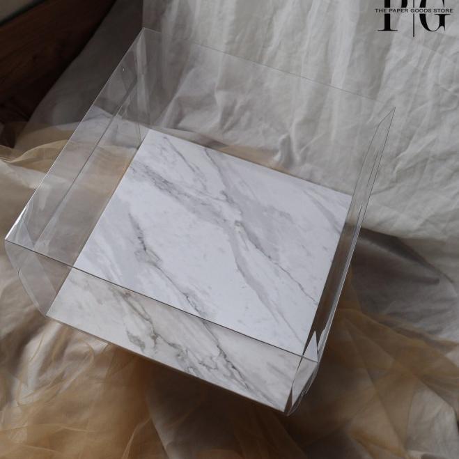 ♣ Kotak Kue 30x30x20cm / Glass Cake Box 30 cm / Box Kue 30cm TANPA ALAS ♞