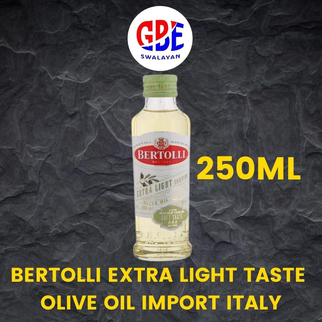 

MINYAK ZAITUN IMPORT ITALY BERTOLLI EXTRA LIGHT TASTE OLIVE OIL 250ML
