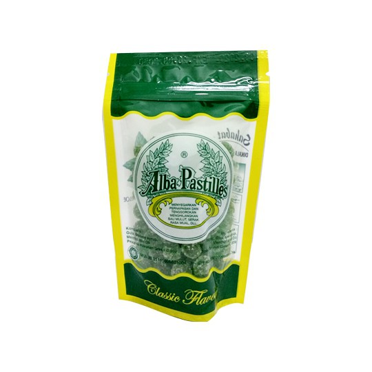 

Alba Pastilles Permen Pelega Tenggorokan / Permen Kayu Putih / Permen Jadul Rasa Kayu Putih