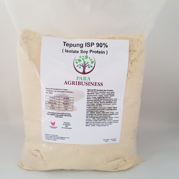 

✨COD✨ Tepung ISP / Isolate Soy Protein 90% / tepung kedelai food grade A 1kg