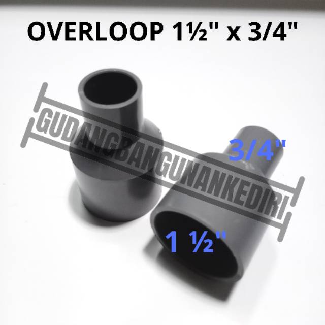 Overloop 1 1/2&quot; x 3/4&quot; | sock 1 1/2&quot; x 3/4&quot; | sok 1 1/2&quot; x 3/4&quot; | verlop Perlop JAYA PVC