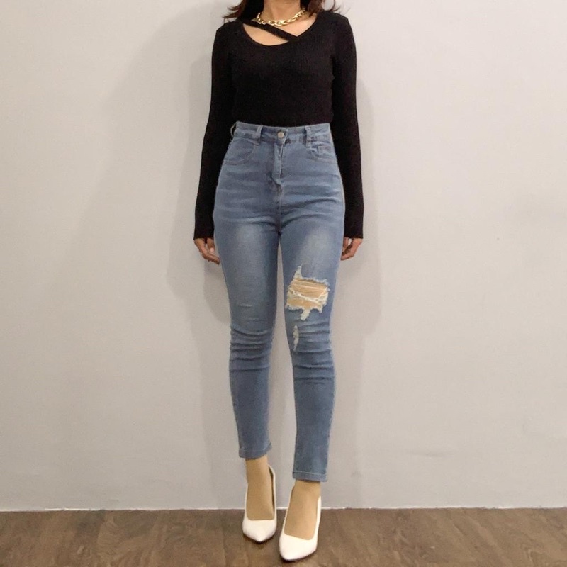 [LUXE.DLABEL] - E22 Jeans | Celana panjang Highwaist wanita Jeans import premium Jeans wanita polos ripped jeans High waist jeans wanita bkk Skinny Jeans High waist Baggy jeans Wideleg Jeans Kulot jeans Boyfriend jeans Wanita Kargo Jeans