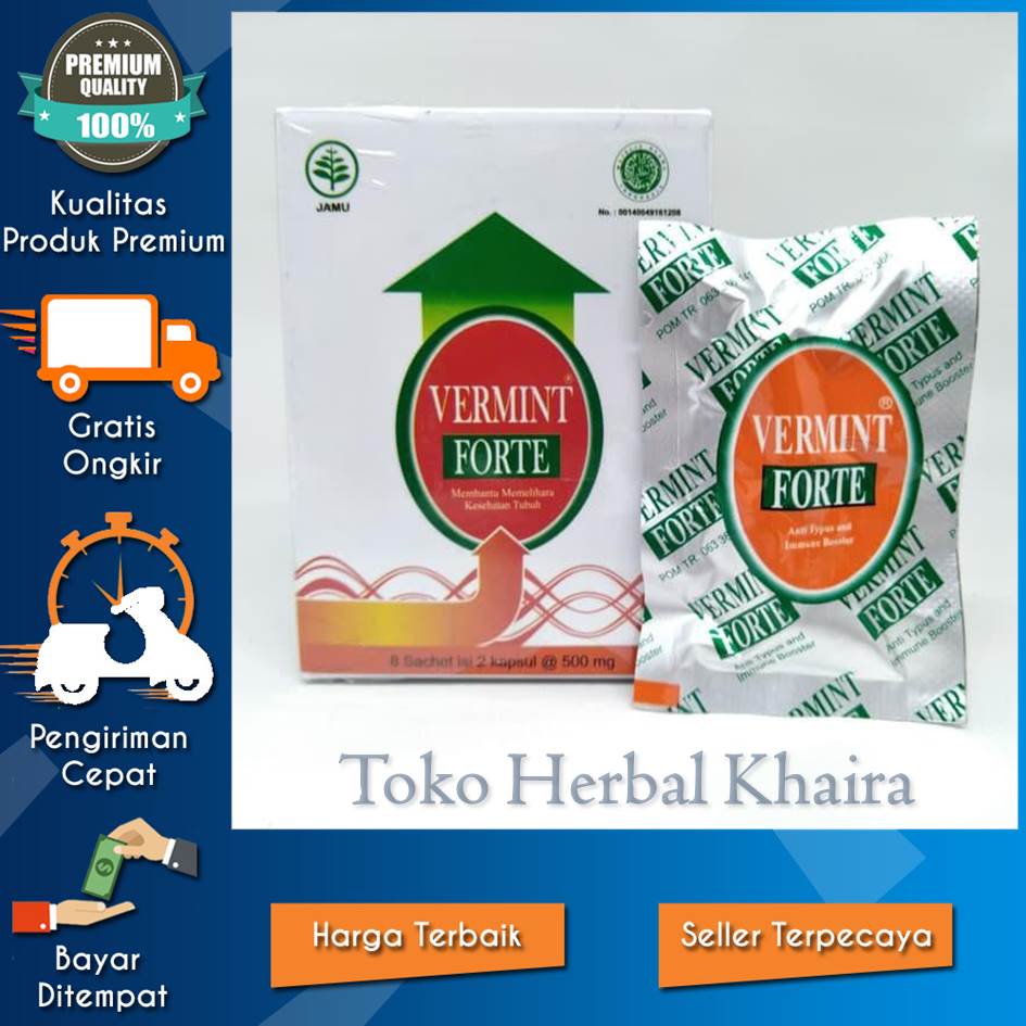 VERMINT FORTE KAPSUL CACING ISI 16 PENURUN DEMAM TIPES