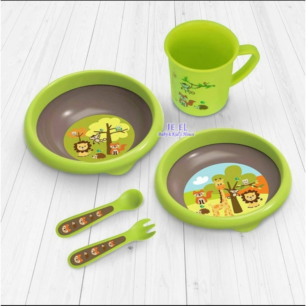 Baby Safe Feeding Set FS500 5pcs - Piring Makan Bayi Anak