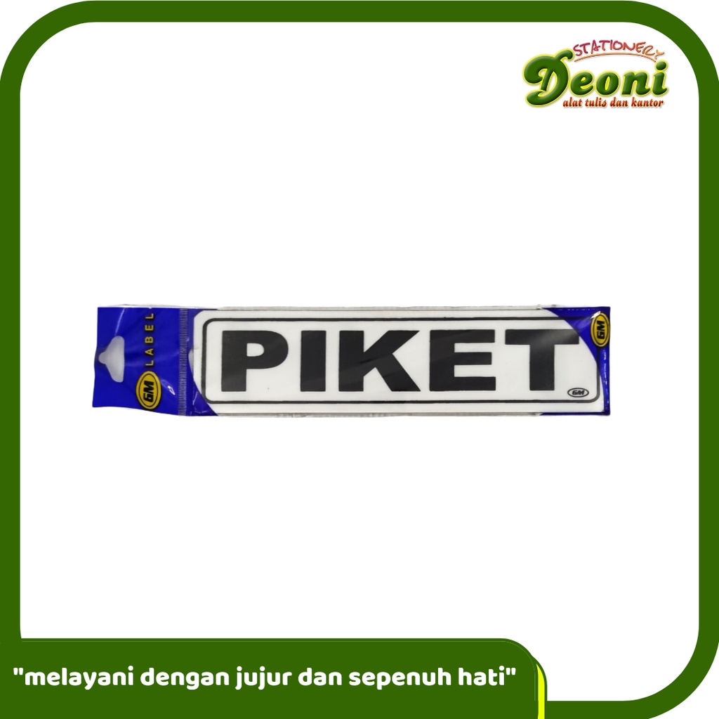 

GM LABEL Akrilik 5 X 20cm - PIKET