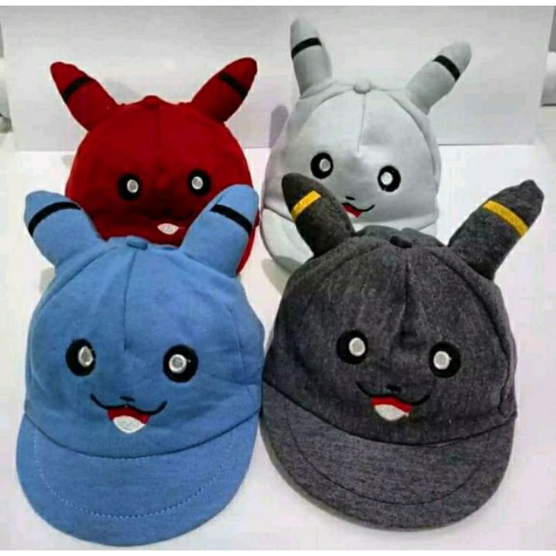 Topi Bayi / Topi Anak Karakter Pikacu/ Topi pikachu