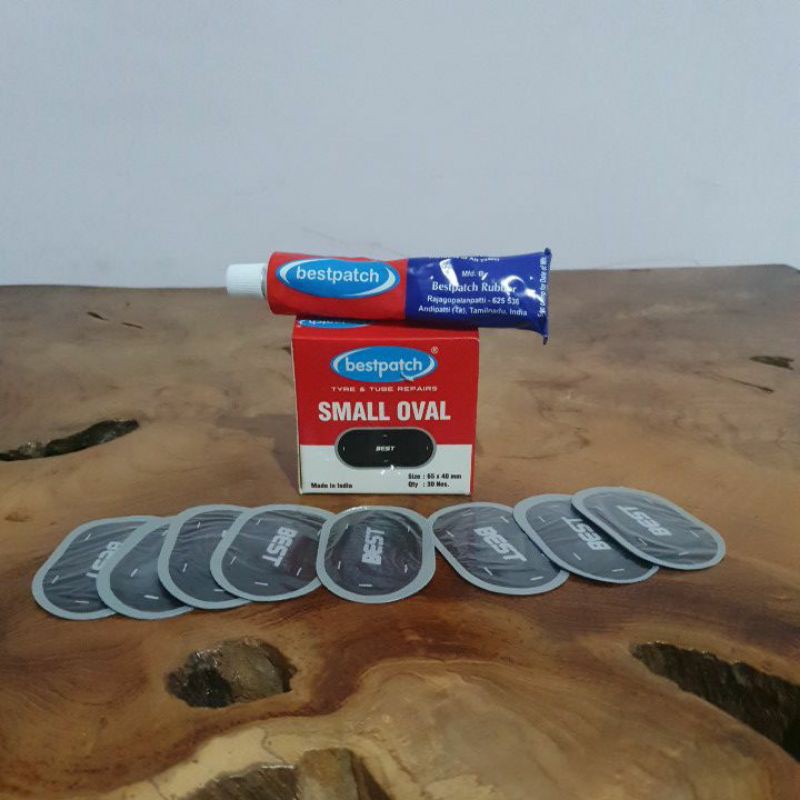

Paket Tambalan Bestpatch Small Oval 65x40mm + lem 30ml