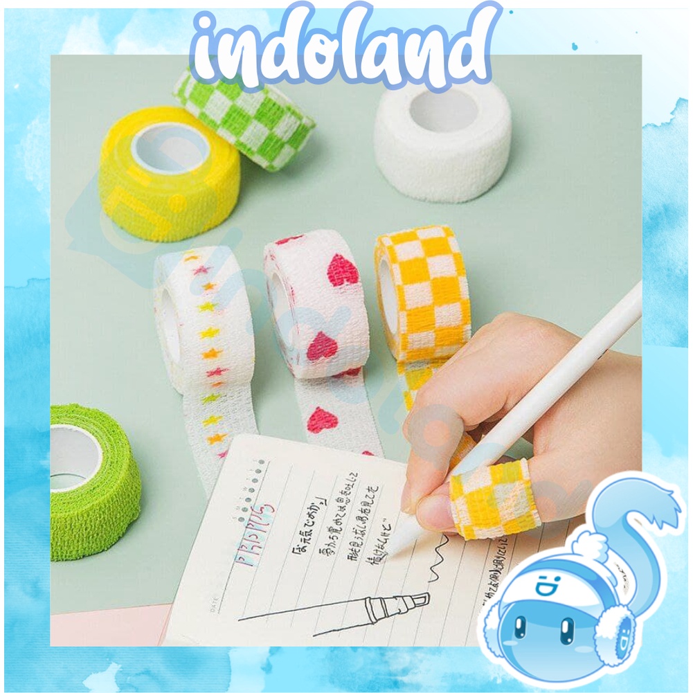 ☀ INDOLAND ☀ Finger Tape Wrist Tape Protective Tape Pelindung Jari Perban Jari Sport Tape Warna Warni Lucu S019