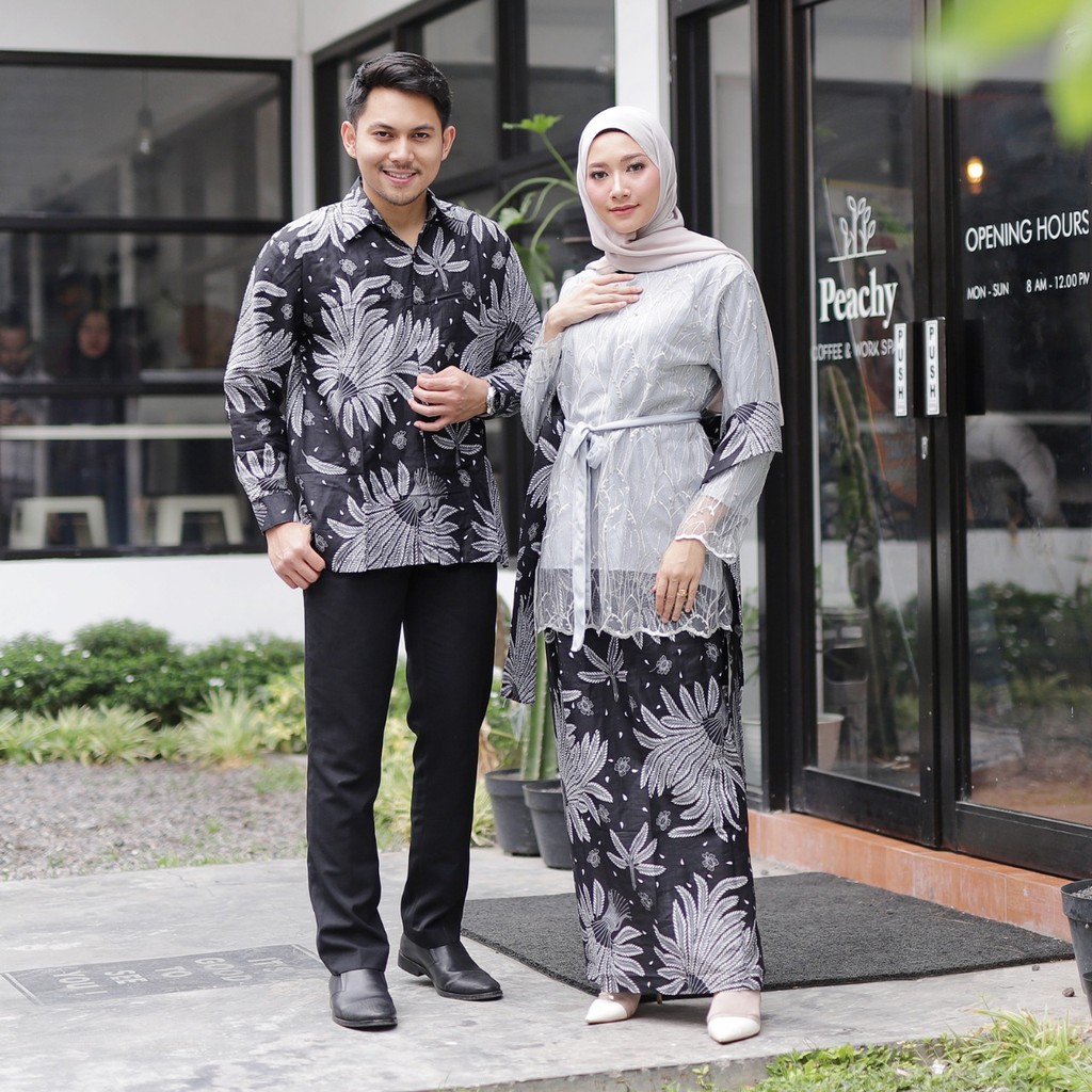  Kebaya  Brokat  Modern  Couple  Silvia Tile Baju Kondangan 