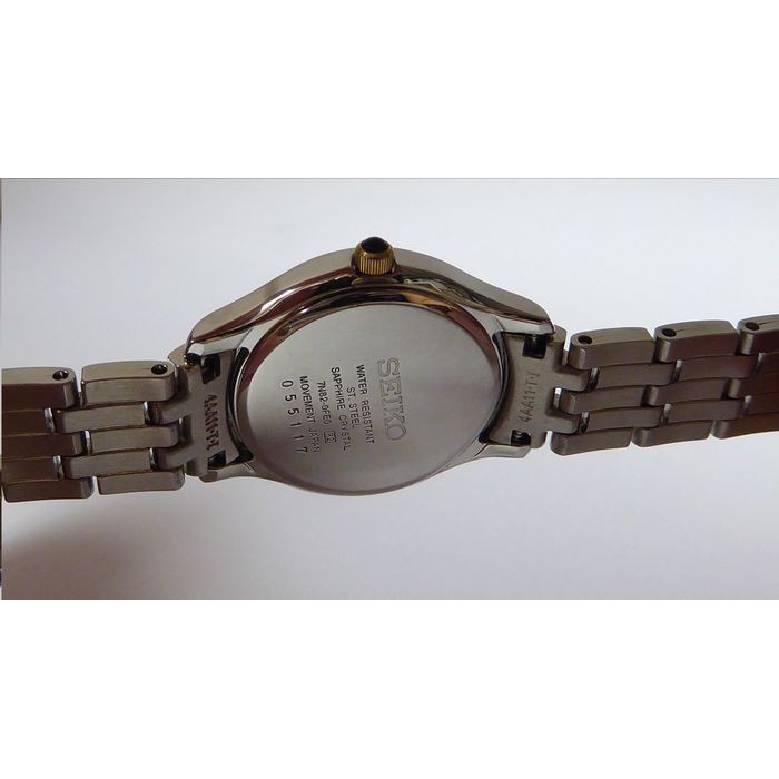 Seiko Lades SXDC26P1 Original Gold Bezel | Jam Wanita SXDC26