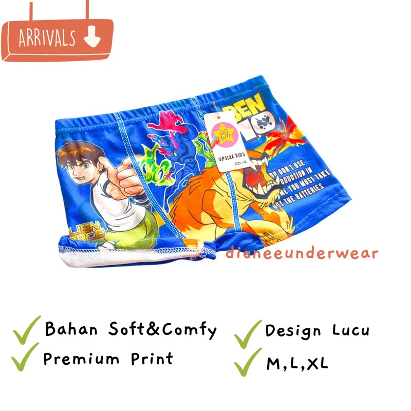 Celana Dalam CD Boxer Anak Laki Laki Cowok Import Motif Thomas Bahan Katun Adem / Celana Bokser Anak