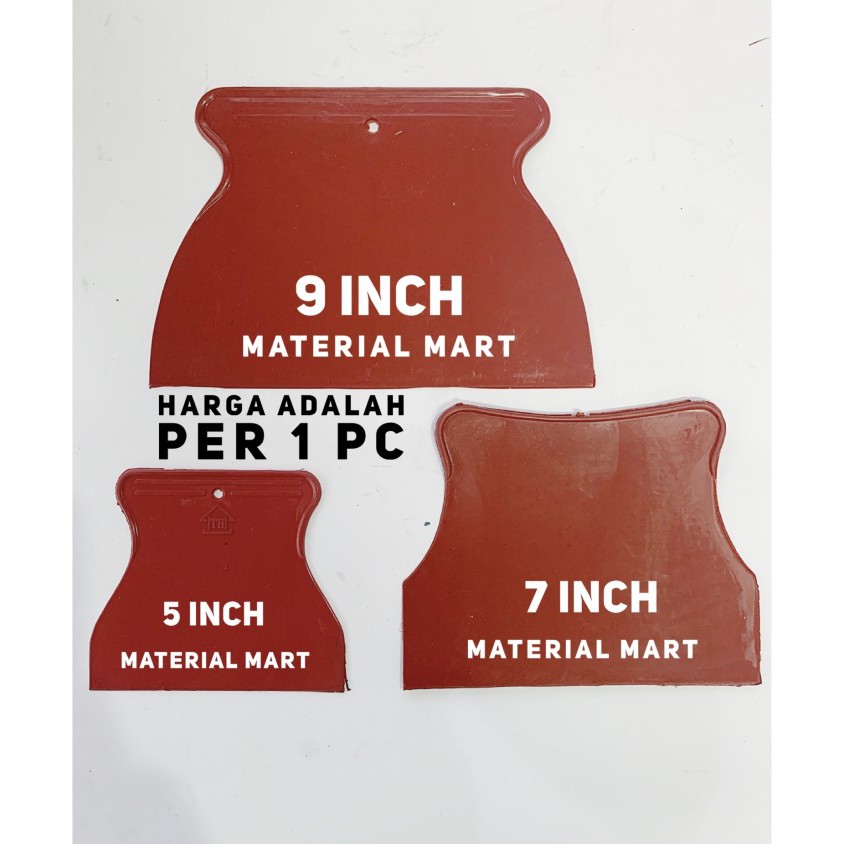 Kape Plastik 5 Inch | Kapi PVC 7 Inch | Scraper 9 Inch | Kape 5&quot; 7&quot; 9&quot; | Material Mart