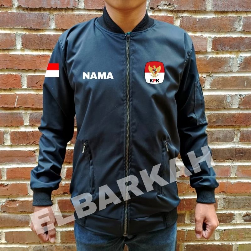 JAKET BOMBER LOGO KPK JAKET BOMBER BISA CUSTOM LOGO SENDIRI jaket bomber waterfroop jaket bomber terbaru